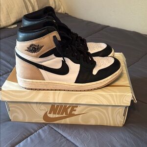 Nike Air Jordan 1 High Black and Tan Sneakers 👟“Latte”